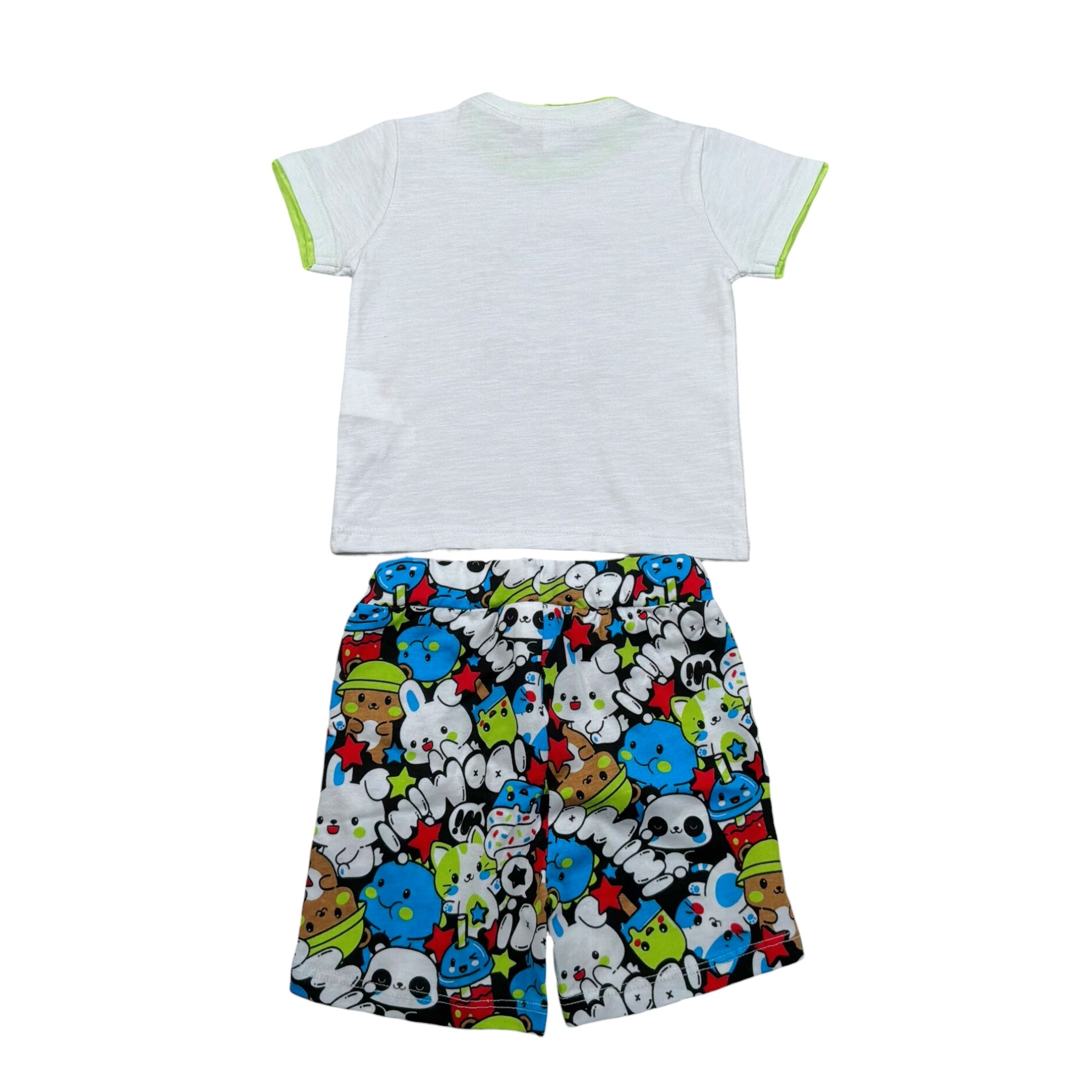 I Do Completo 2 Pezzi T-Shirt-Bermuda per Neonato FIEHEI BIANCO I DO 