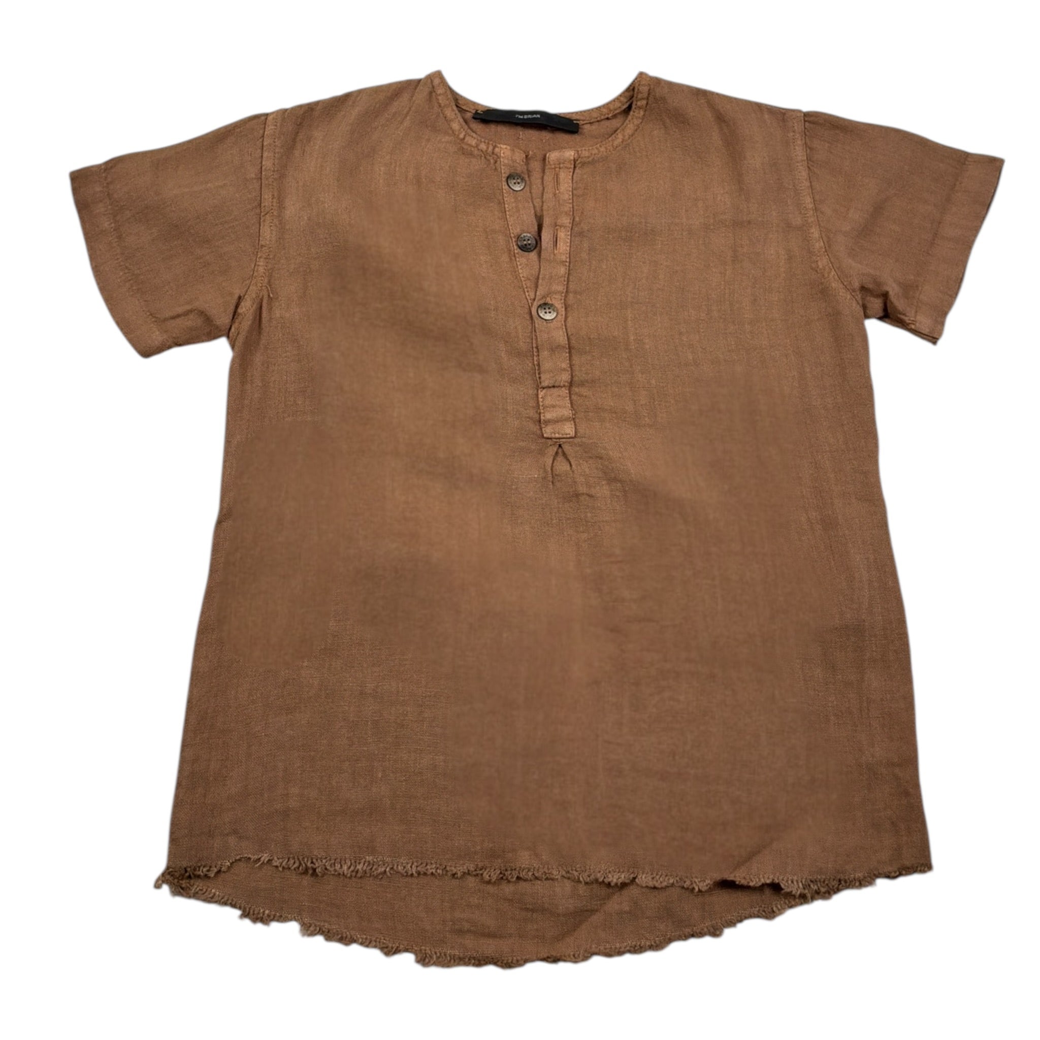 I'M Brian Camicia tinta unita Mezza Manica Cammello per Bambino CA1335J CAMMELLO I'M BRIAN 
