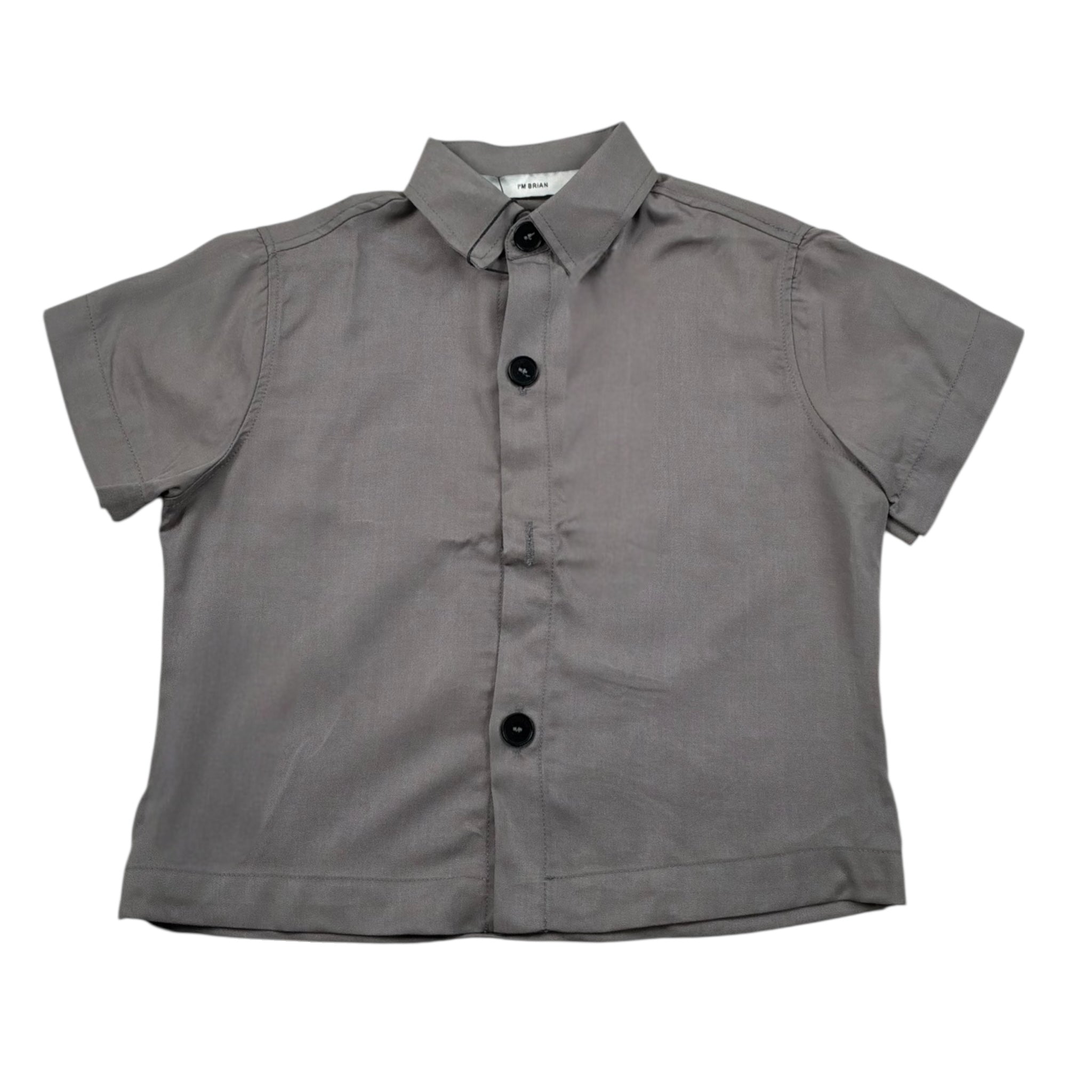 I'M Brian Camicia Mezza Manica Tinta Unita per Neonato CA3298JN GRIGIO I'M BRIAN 