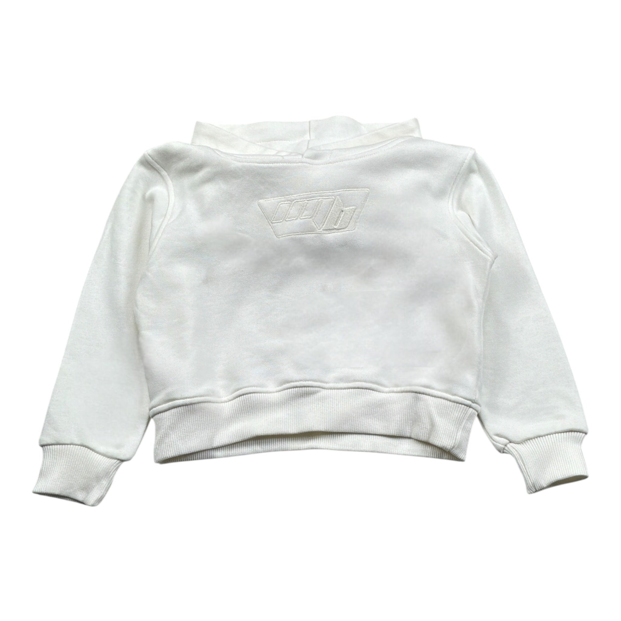 I'M Brian Felpa tinta unita con Cappuccio Bianco per Neonato F2920 BIANCO I'M BRIAN 