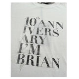 I'M Brian T-Shirt Girocollo tinta unita con Stampa Bianco per Bambino PA2659 BIANCO I'M BRIAN 