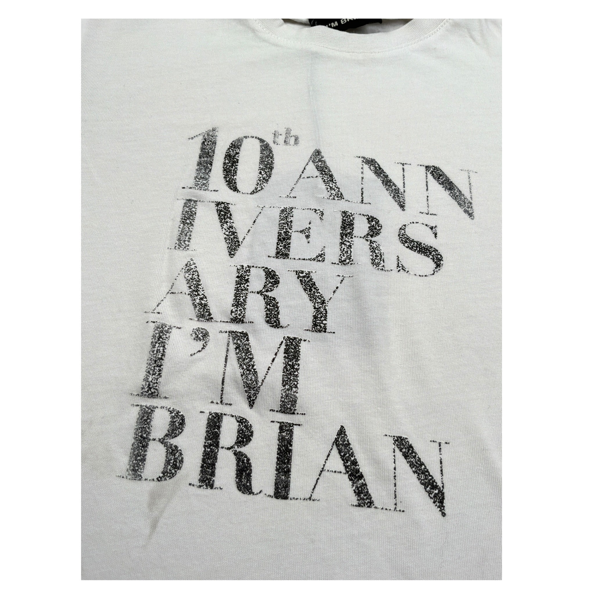 I'M Brian T-Shirt Girocollo tinta unita con Stampa Bianco per Bambino PA2659 BIANCO I'M BRIAN 