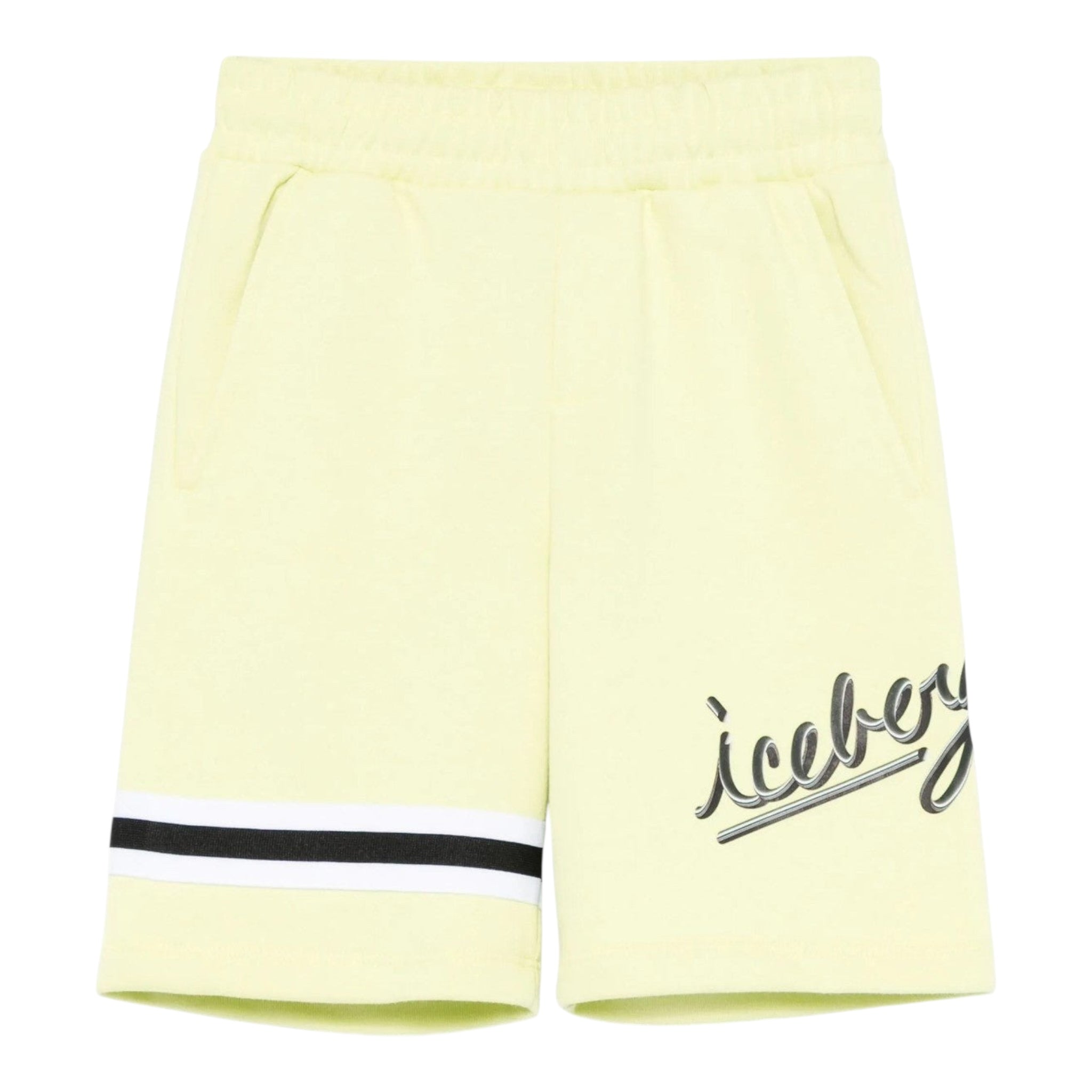 Iceberg Bermuda Tinta Unita con Elastico In Vita per Bambino BFICE5101J VERDE ICEBERG 