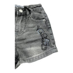 Iceberg Bermuda In Denim Tinta Unita con Logo per Neonato BMICE50108B NERO ICEBERG 