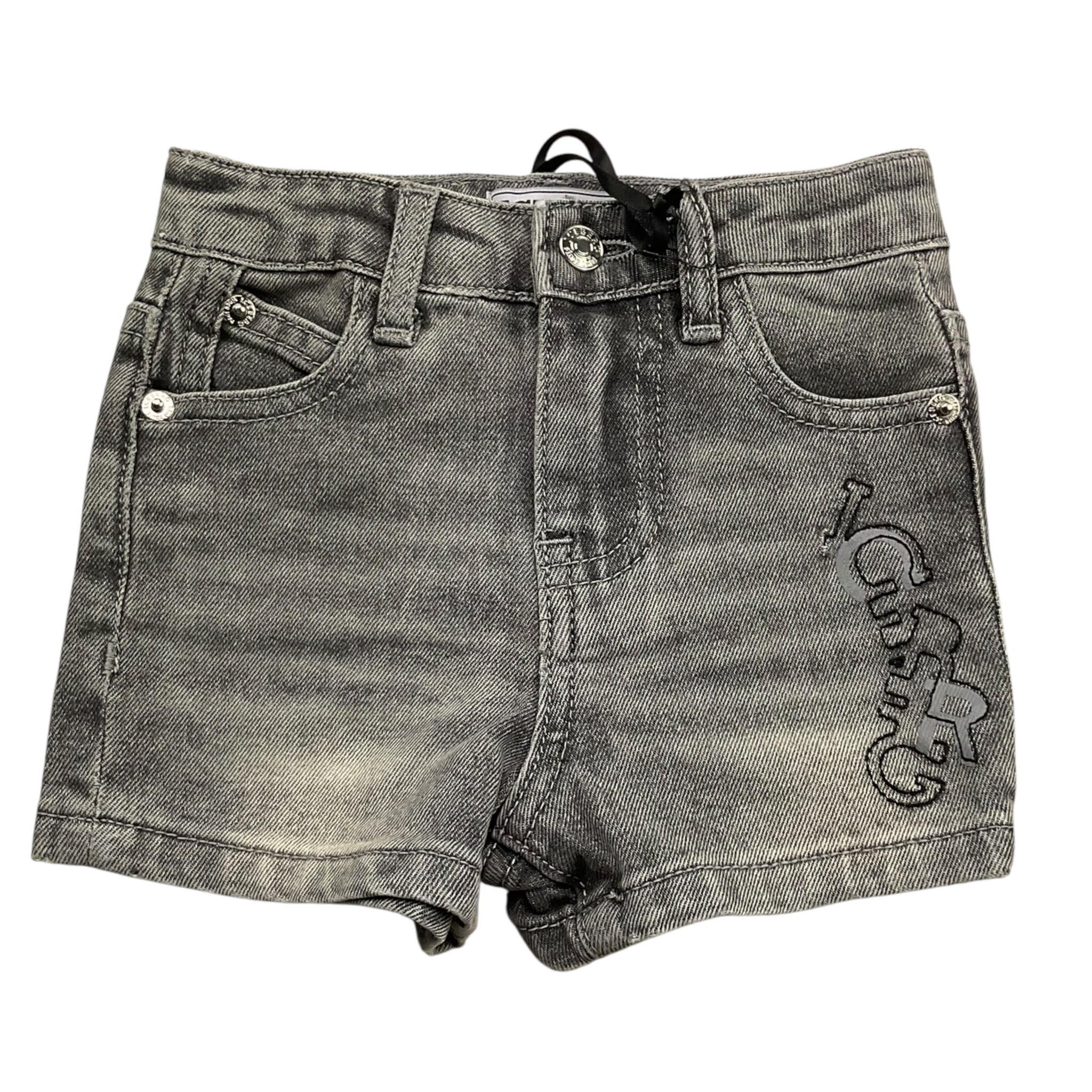 Iceberg Bermuda Tinta Unita In Denim con Girovita Regolabile per Bambino BMICE5108BJ GRIGIO ICEBERG 
