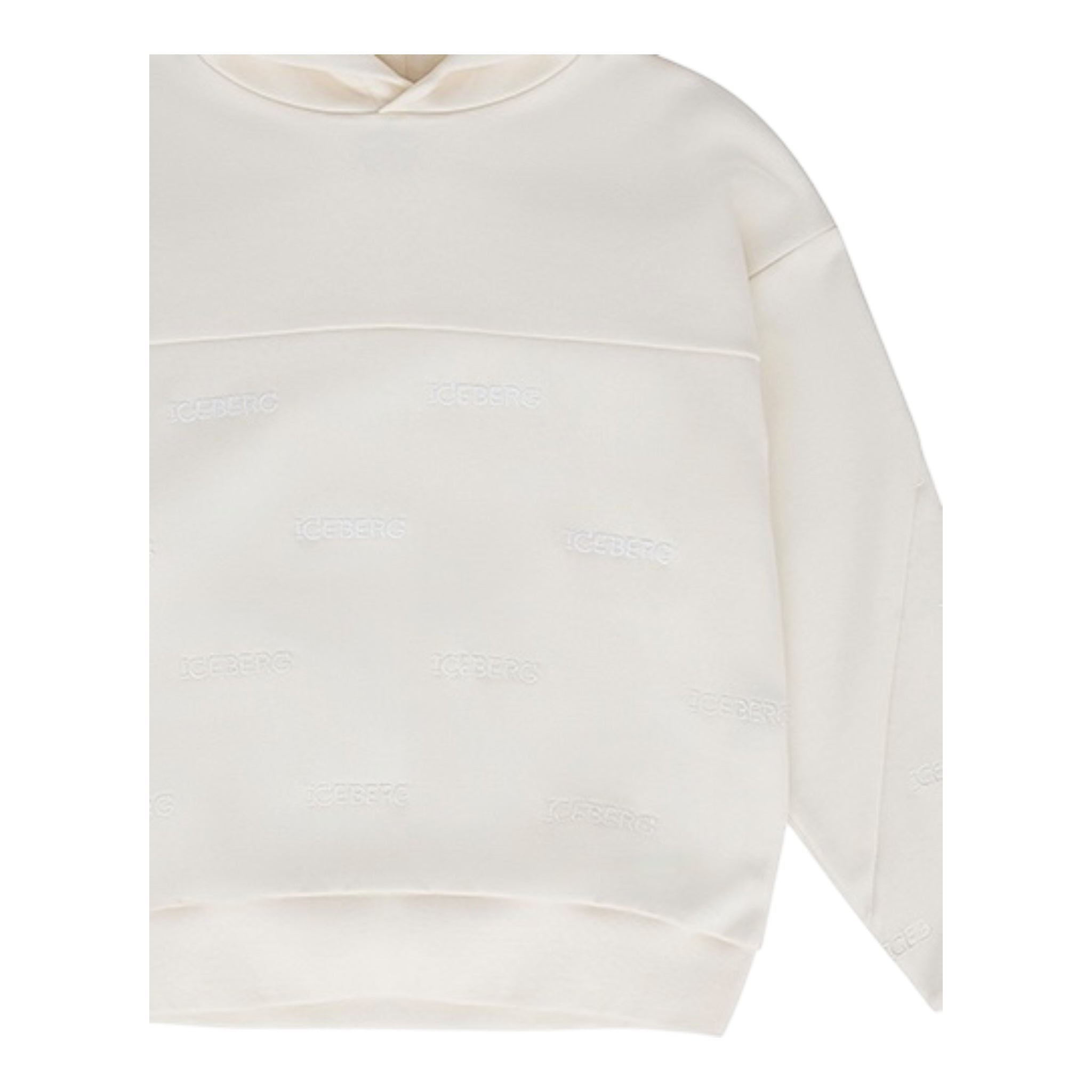 Iceberg Felpa Tinta Unita con Cappuccio per Bambino MFICE5110J PANNA ICEBERG 