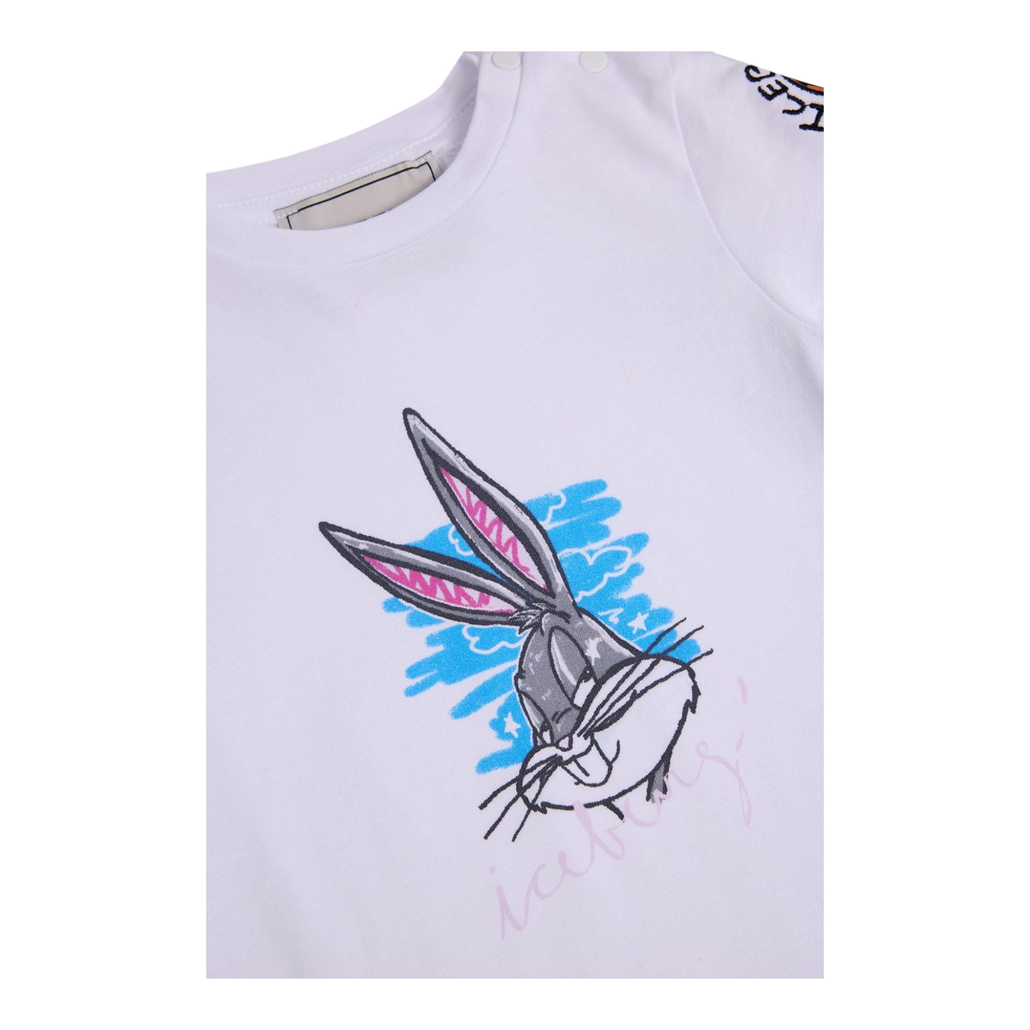 Iceberg T-Shirt Girocollo Tinta Unita con Stampa per Neonato TSICE5168B BIANCO ICEBERG 
