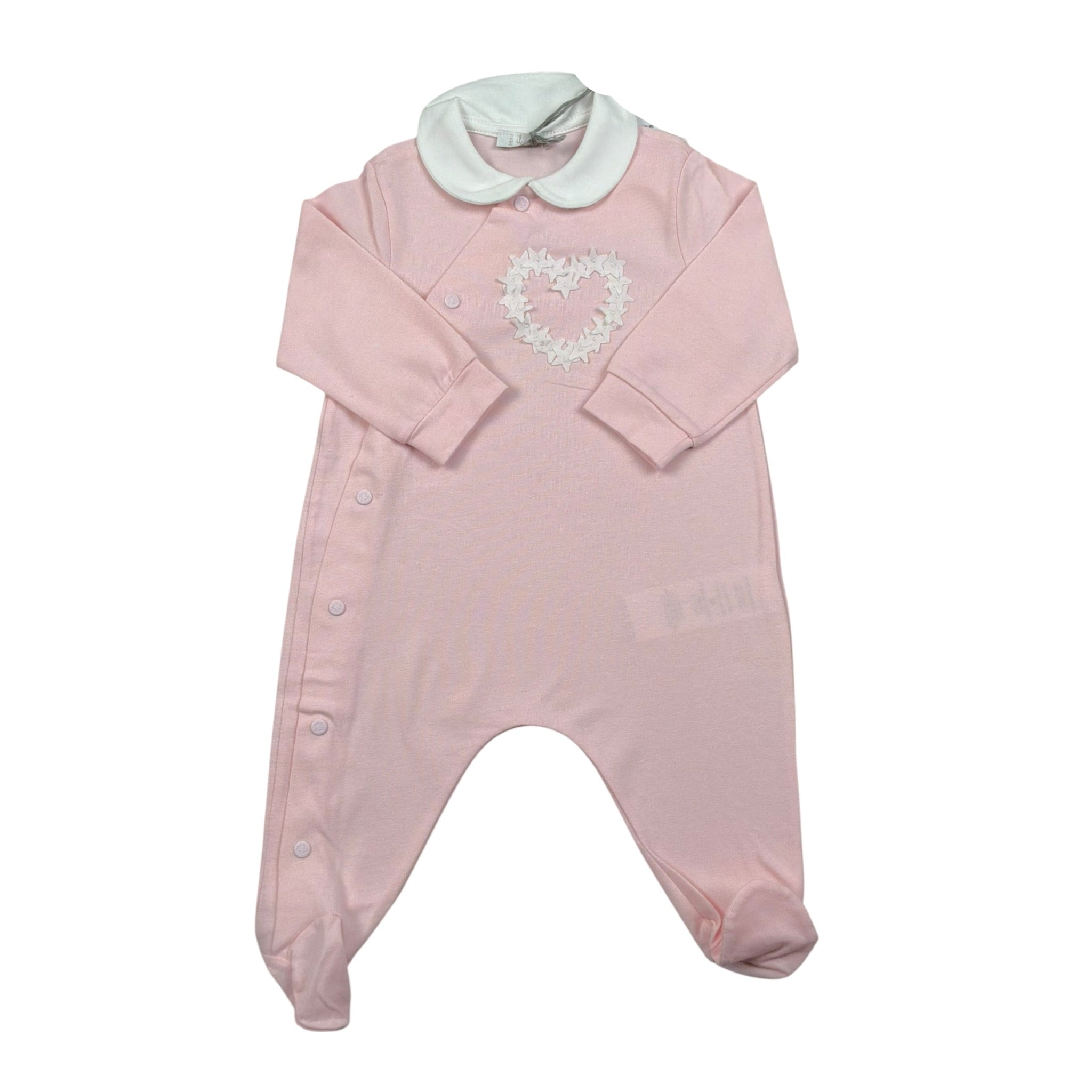 Il Gufo Tutina Tinta Unita con Applicazioni per Neonata P19TP245M00032 ROSA IL GUFO 