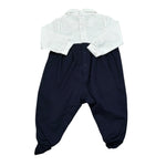 Il Gufo Tutina Bicolore con Stampa per Neonata P19TP254M0032 BIANCO/BLU IL GUFO 