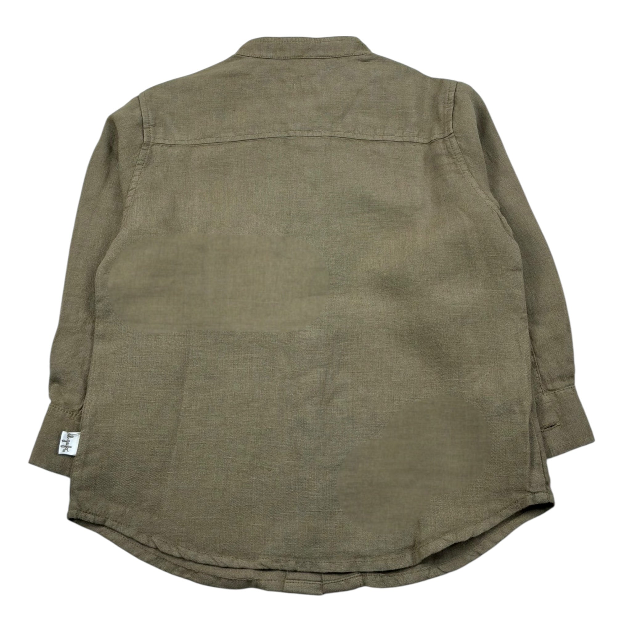 Il Gufo Camicia Manica Lunga Tinta Unita Collo Coreano per Neonato P21CL016L6006N VERDE IL GUFO 