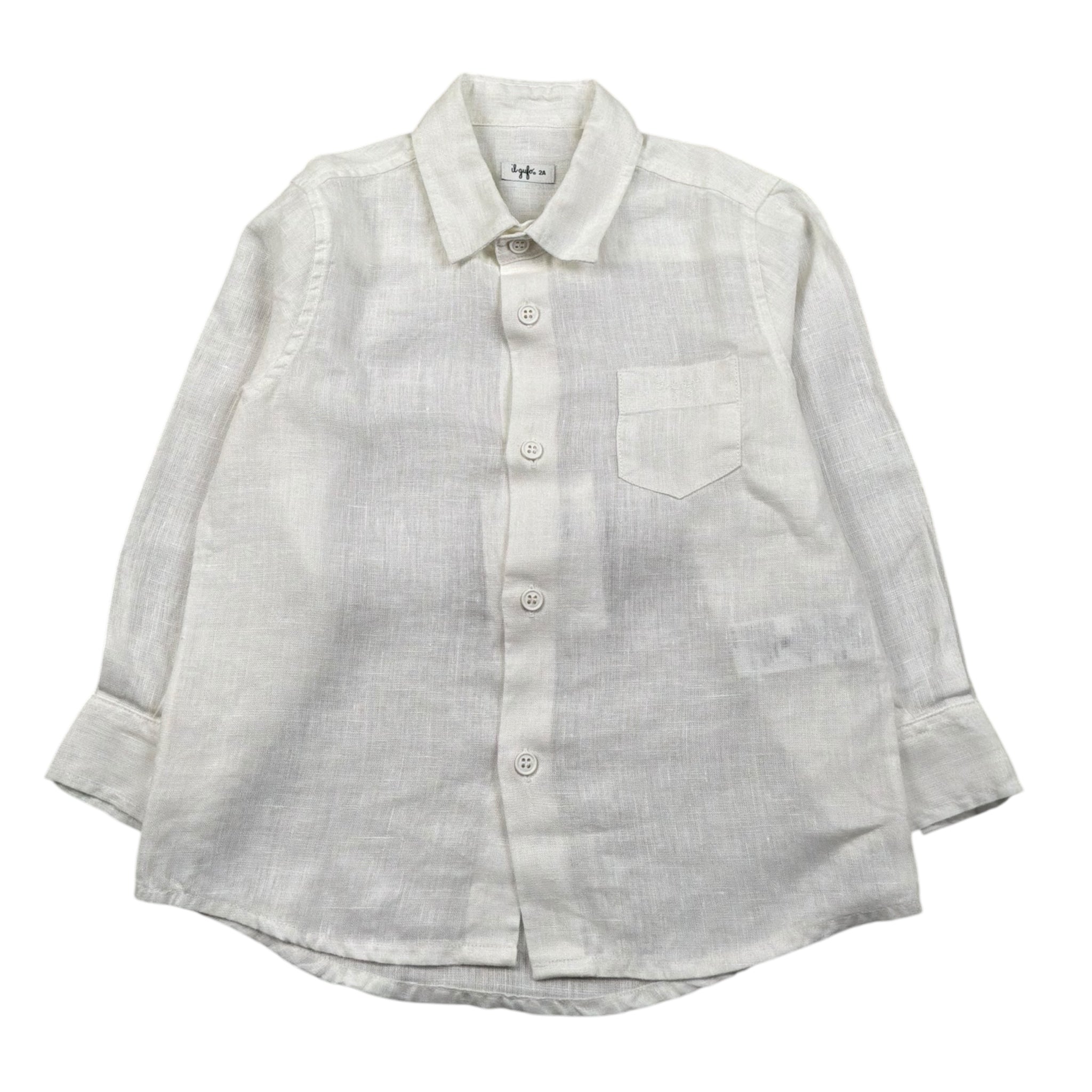Il Gufo Camicia Manica Lunga Tnta Unita Collo Coreano per Neonato P25CL110L6006N PANNA IL GUFO 