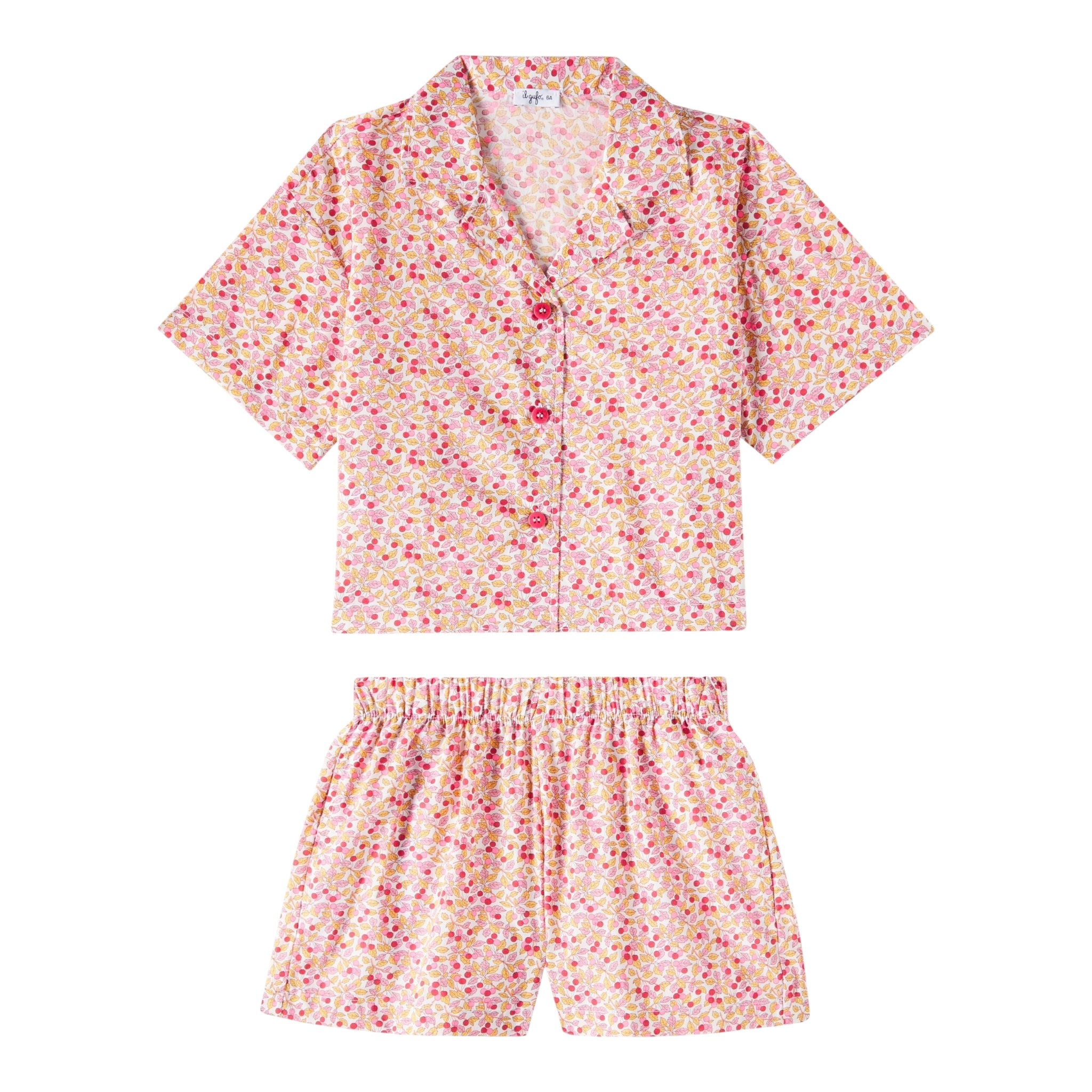 Il Gufo Completo 2 Pezzi Camicia-Short per Neonata P25DP489C4139N BIANCO/ROSA IL GUFO 