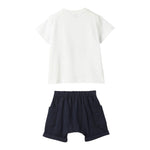 Il Gufo Completo 2 Pezzi T-Shirt-Bermuda Bicolore per Neonato P25DP538MF001 BIANCO/BLU IL GUFO 