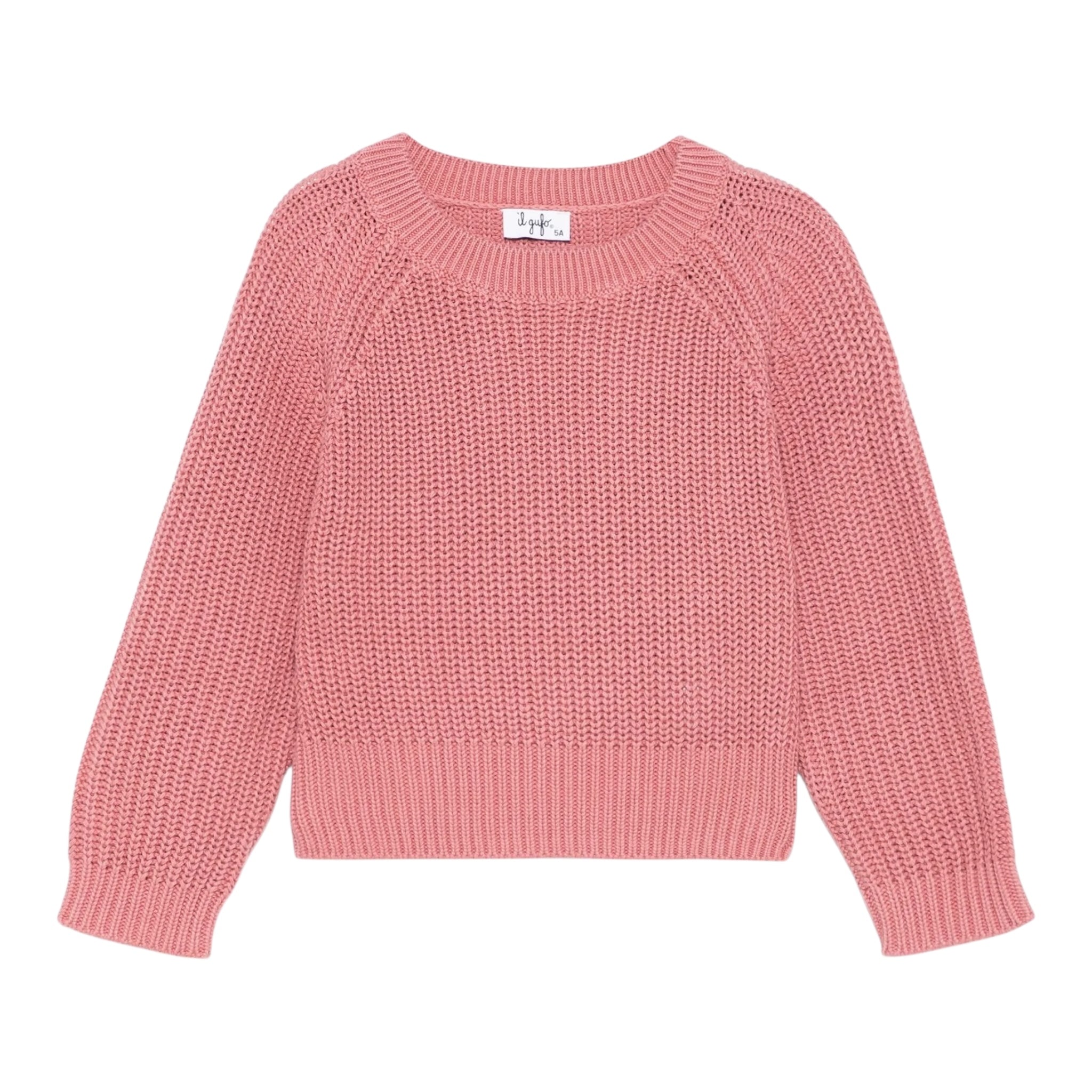 Il Gufo Maglia Girocollo Tinta Unita per Neonata P25MA482EM109 ROSA IL GUFO 