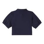 Il Gufo Polo Mezza Manica Tinta Unita Modello Crop per Neonata P25PC095MF032N BLU IL GUFO 