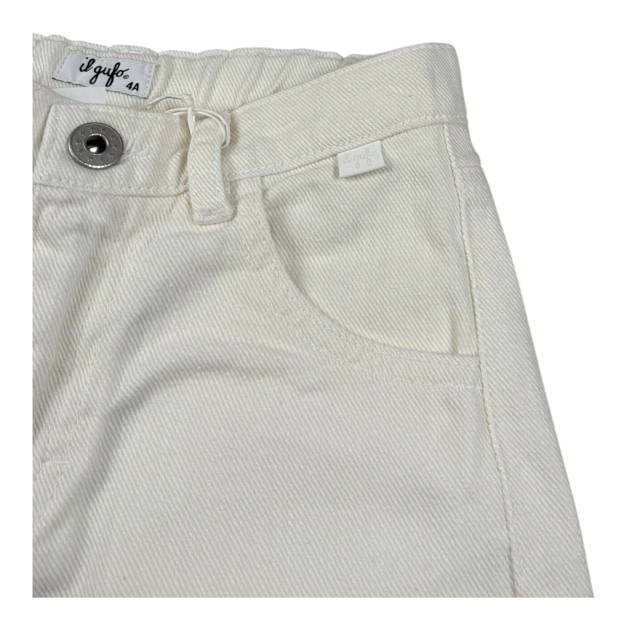 Il Gufo Jeans Tinta Unita con Girovita Regolabile per Bambino P25PL429J0044 PANNA IL GUFO 