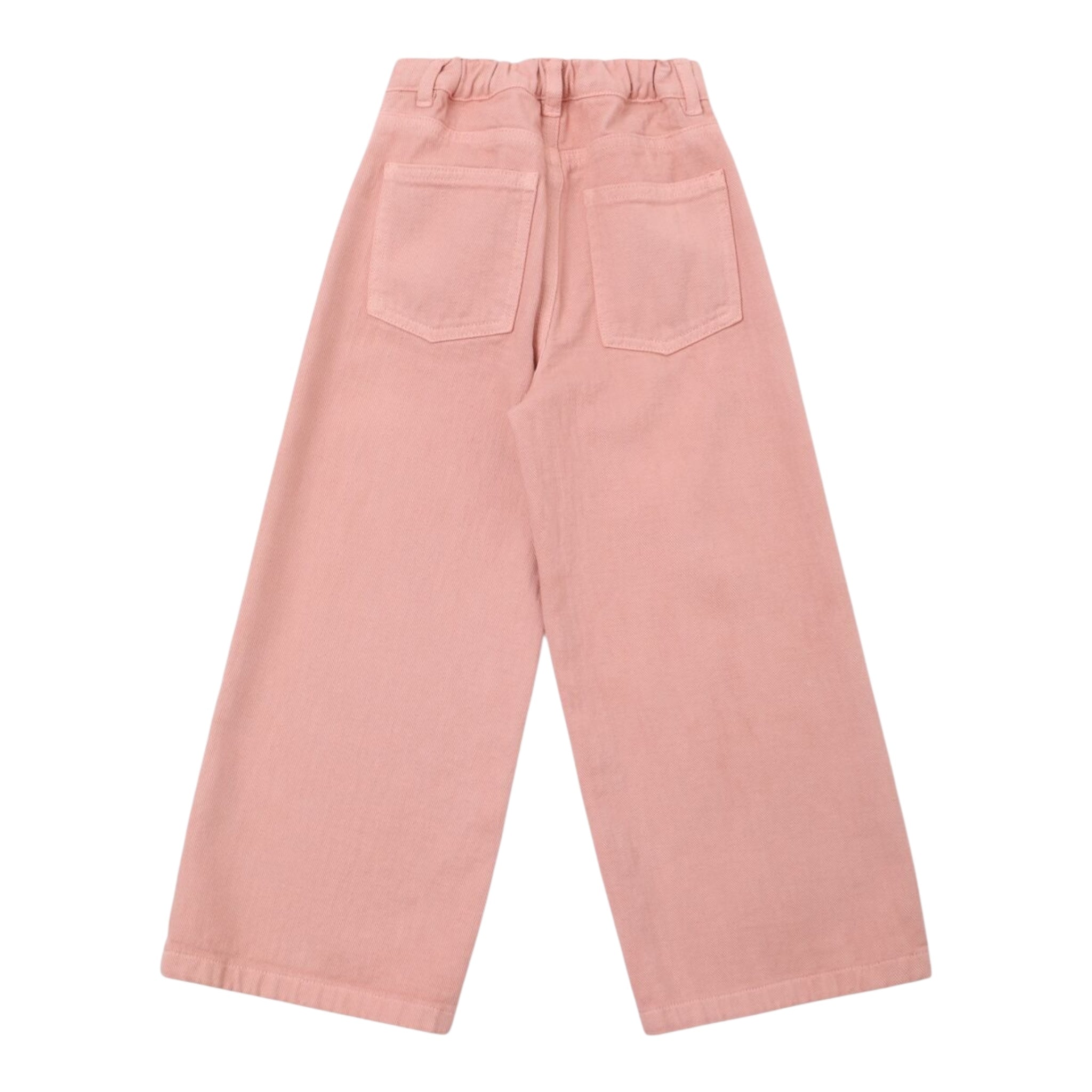 Il Gufo Jeans Tinta Unita Modello Palazzo per Neonata P25PL434J0044N ROSA IL GUFO 