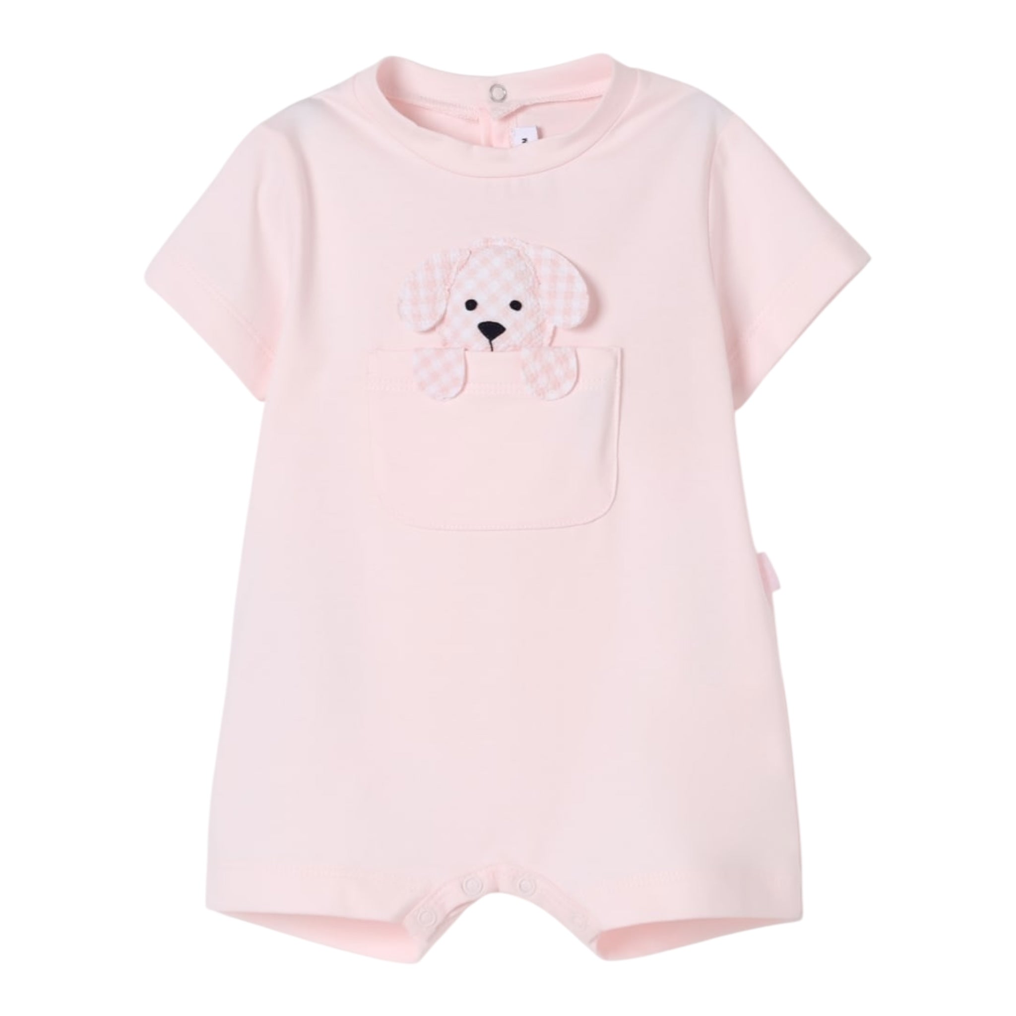 Il Gufo Pagliaccetto Mezza Manica Tinta Unita per Neonata P25TO264MF032 ROSA IL GUFO 