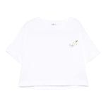 Il Gufo T-Shirt Girocollo Tinta Unita con Ricamo per Bambina P25TS473MF001 BIANCO IL GUFO 