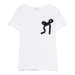 Il Gufo T-Shirt Girocollo Tinta Unita con Ricamo per Neonata P25TS476MF032N BIANCO IL GUFO 