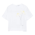 Il Gufo T-Shirt Girocollo Tinta Unita con Ricami per Bambina P25TS482MF032 BIANCO IL GUFO 