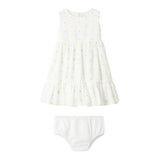 Il Gufo Set Abito-Coulotte Tinta Unita con Margherita per Neonata P25VA330C5053 BIANCO IL GUFO 