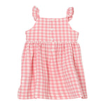 Il Gufo Abito Giromanica Fantasia Quadretti per Neonata P25VP023C3161 ROSA IL GUFO 