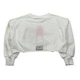 Imperial Felpa Chiusa Modello Crop Tinta Unita per Bambina LB39042G75 BIANCO IMPERIAL 