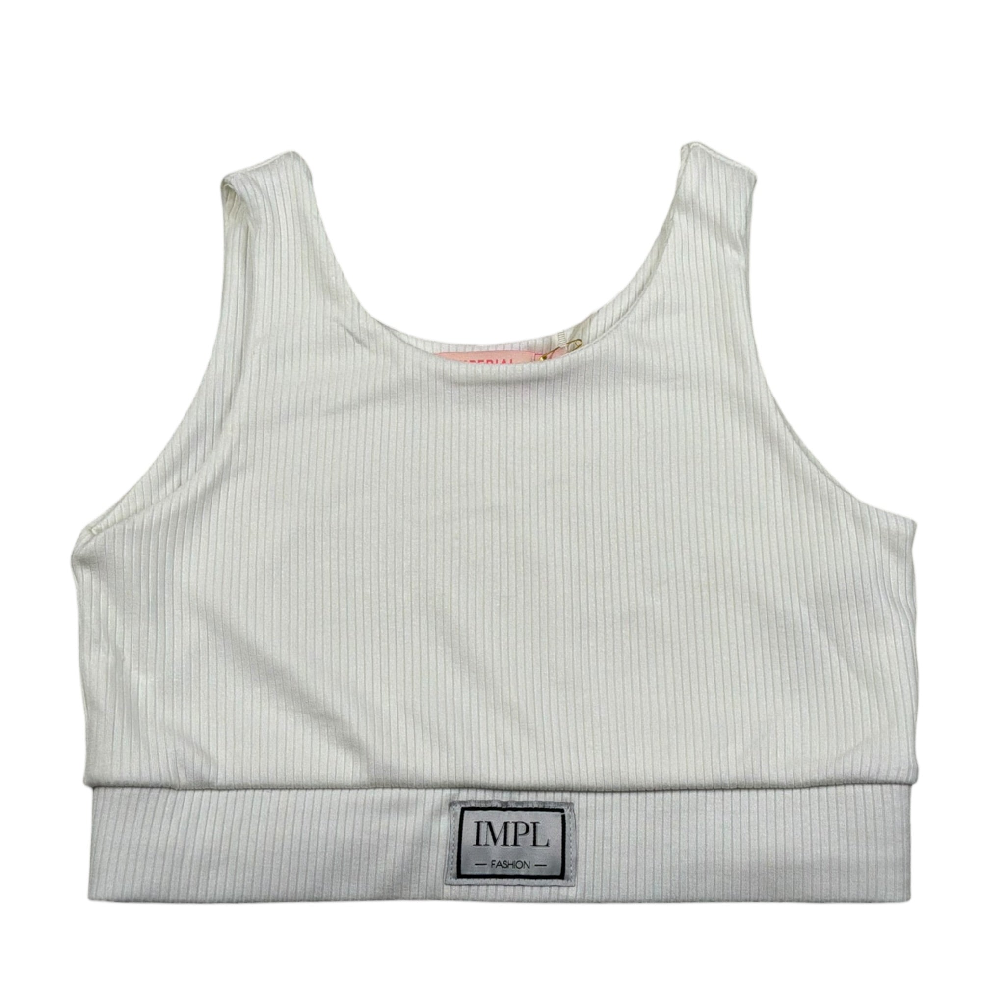Imperial Top Giromanica Tinta Unita con Logo per Bambina M23070G75 BIANCO IMPERIAL 