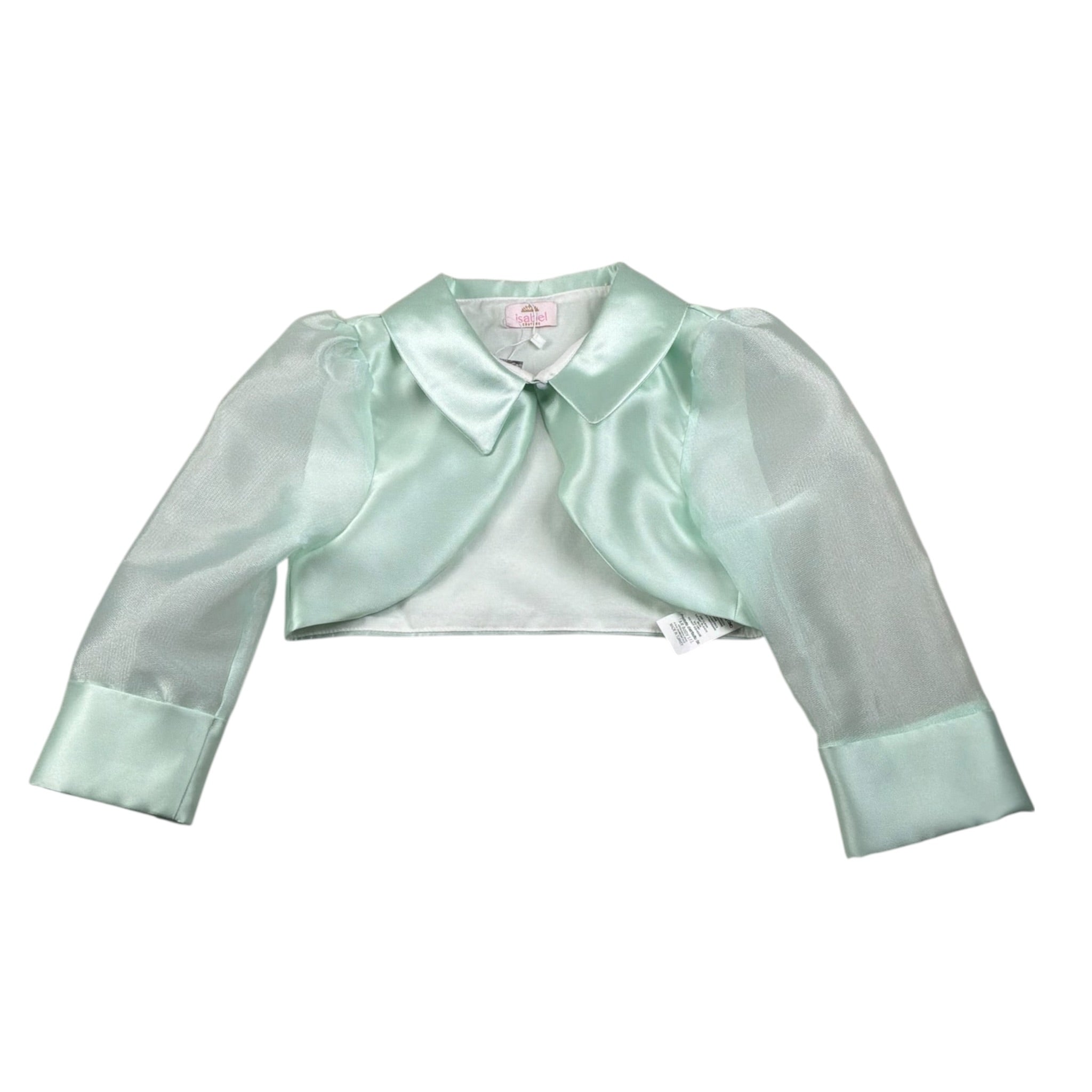 Isabel Coprispalle Tinta Unita con Trasparenze per Bambina IS23C279B VERDE ACQUA ISABEL 
