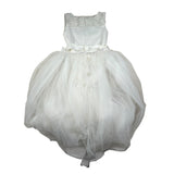 Isabel Tuta Cerimoniale Tinta Unita con Gonna Tulle per Bambina IS24C322S BIANCO ISABEL 