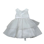 Isabel & Martinez Abito Cerimonia Tinta Unita con Tulle per Neonata IM23B36N BIANCO ISABEL & MARTINEZ 