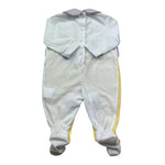 Isabel & Martinez Tutina Bicolore Manica Lunga con Applicazioni per Neonata IM25N422 BIANCO/GIALLO ISABEL & MARTINEZ 