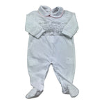 Isabel & Martinez Tutina Manica Lunga Tinta Unita con Ricami per Neonata IM25N435 BIANCO ISABEL & MARTINEZ 