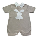 Isabel & Martinez Pagliaccetto Mezza Manica Tinta Unita con Colletto per Neonato IM25N538 BEIGE ISABEL & MARTINEZ 