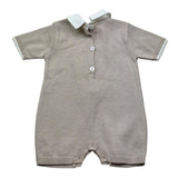 Isabel & Martinez Pagliaccetto Mezza Manica Tinta Unita con Colletto per Neonato IM25N538 BEIGE ISABEL & MARTINEZ 