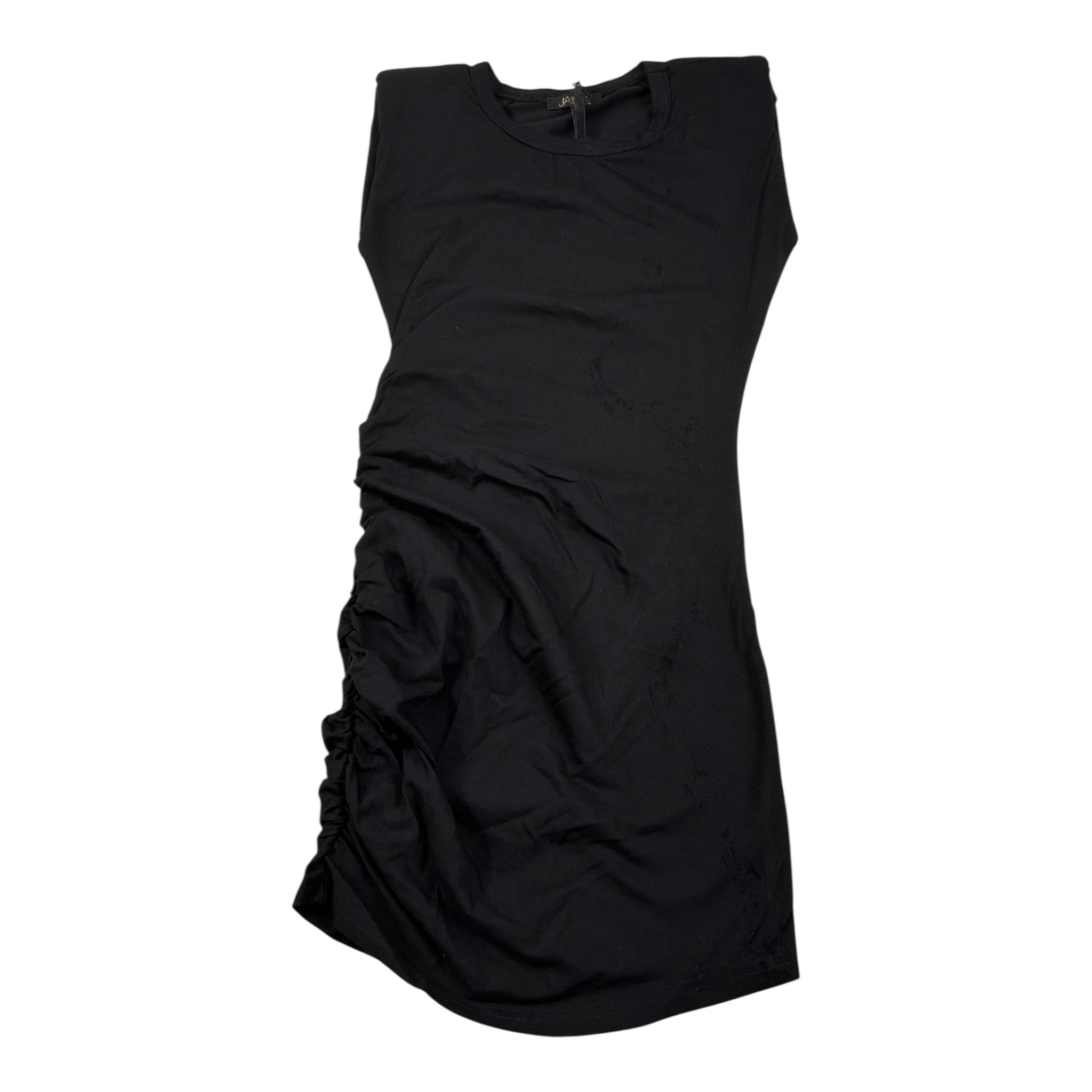 J'Aime' Abito tinta unita con Arriccio Nero per Bambina 5166G NERO J'AIME' 