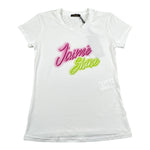 J'Aime' T-Shirt Girocollo tinta unita con Stampa Bianco per Bambina JG407825TS BIANCO J'AIME' 