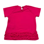Janice T-Shirt Girocollo tinta unita con Stampa Fuxia per Neonata JN770N FUXIA JANICE 