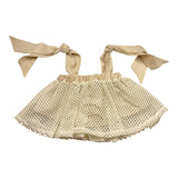 Janice Top Tinta Unita Traforato per Bambina JN818B BEIGE JANICE 