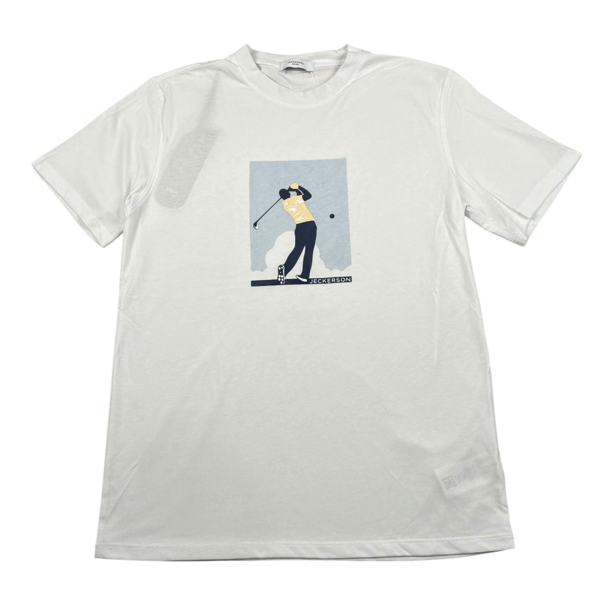 Jeckerson T-Shirt Girocollo Tinta Unita con Stampa per Bambino J3854 BIANCO JECKERSON 