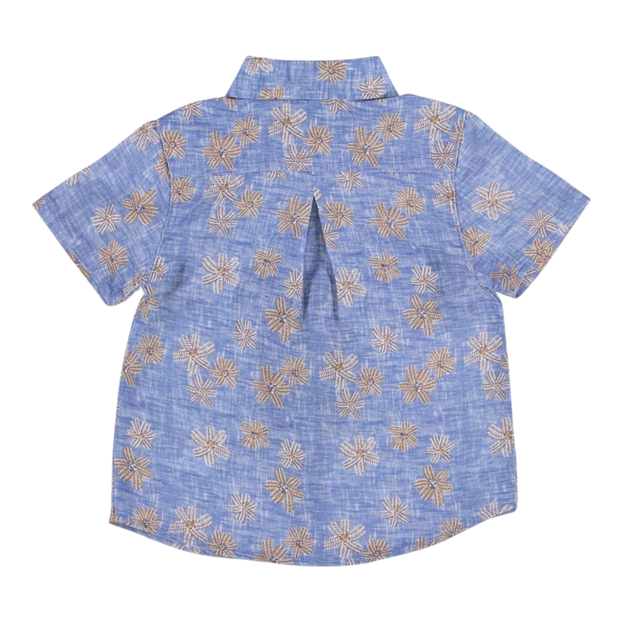 Jeckerson Camicia Mezza Manica Tinta Unita con Stampa per Neonato JN3424 AZZURRO JECKERSON 