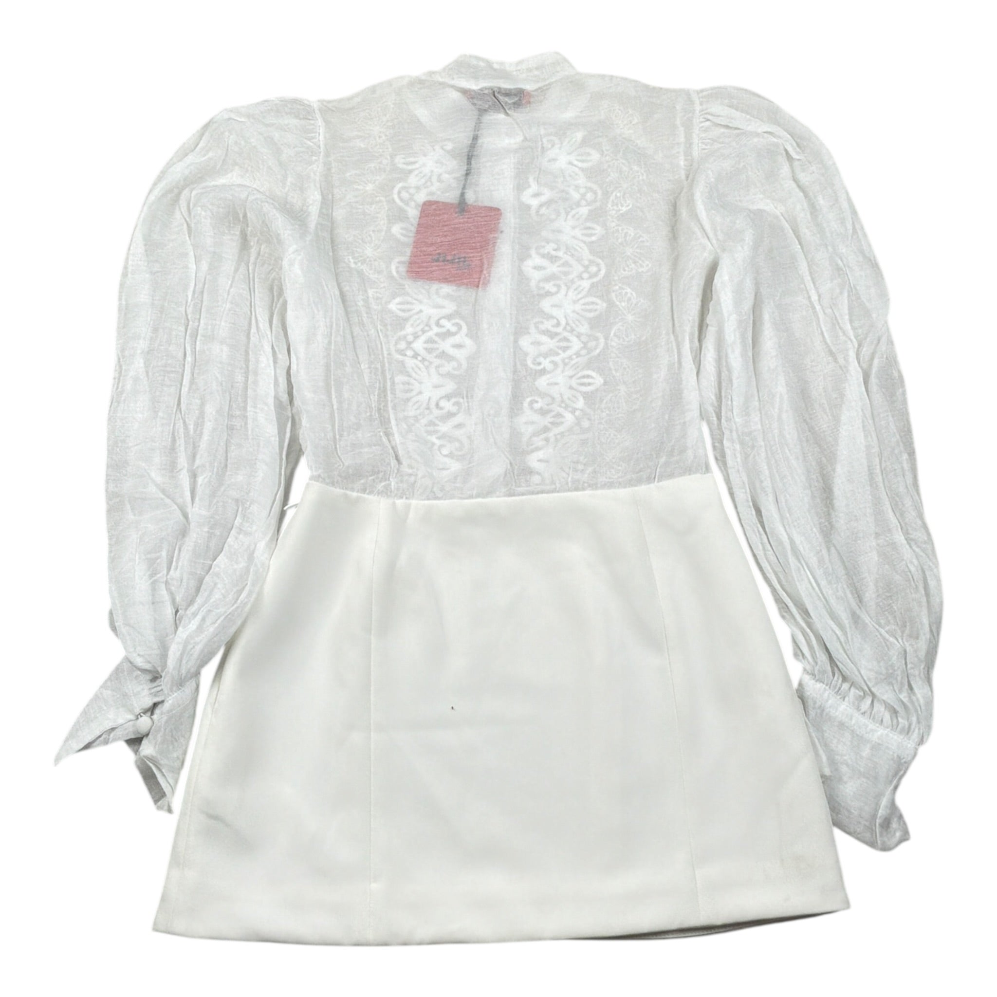 Jijil Abito tinta unita con Ricami Bianco per Bambina JJE23AB080 BIANCO JIJIL 