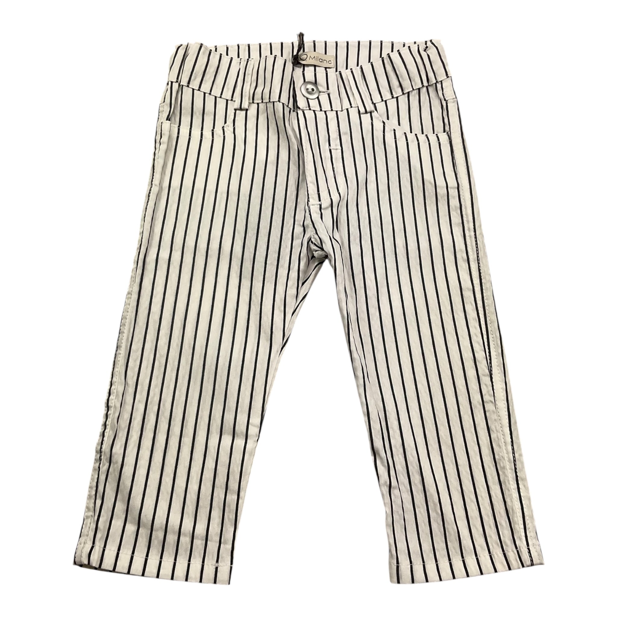 J.O. Milano Pantalone Fantasia A Righe  per Neonato 174I1 BIANCO J.O. MILANO 