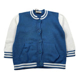 J.O. Milano Cardigan tinta unita con Maniche In Contrasto Azzurro per Bambino 573M1 AZZURRO J.O. MILANO 