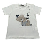 J.O. Milano T-Shirt Girocollo tinta unita con Stampa Panna per Neonato 576B3 PANNA J.O. MILANO 