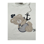 J.O. Milano T-Shirt Girocollo tinta unita con Stampa Panna per Neonato 576B3 PANNA J.O. MILANO 