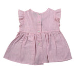 J.O. Milano Camicia Mezza Manica Tinta Unita con Ricami per Neonata 576E1 ROSA J.O. MILANO 