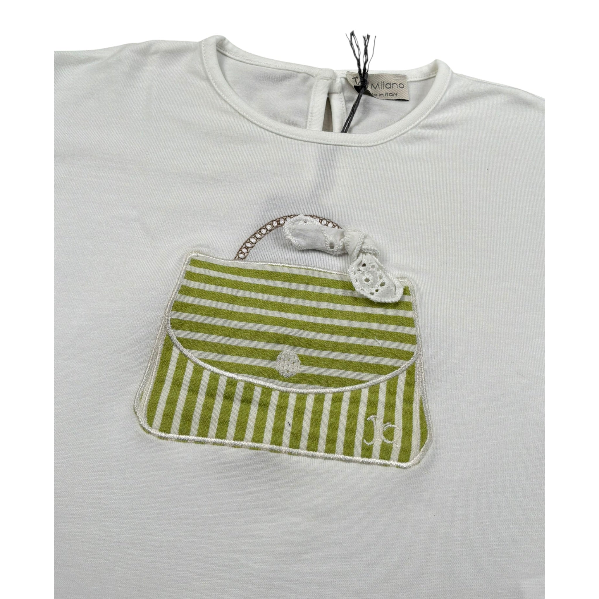 J.O. Milano T-Shirt Girocollo tinta unita con Stampa Bianco per Bambina 576P5 BIANCO J.O. MILANO 