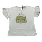 J.O. Milano T-Shirt Girocollo tinta unita con Stampa Bianco per Neonata 576P5N BIANCO J.O. MILANO 